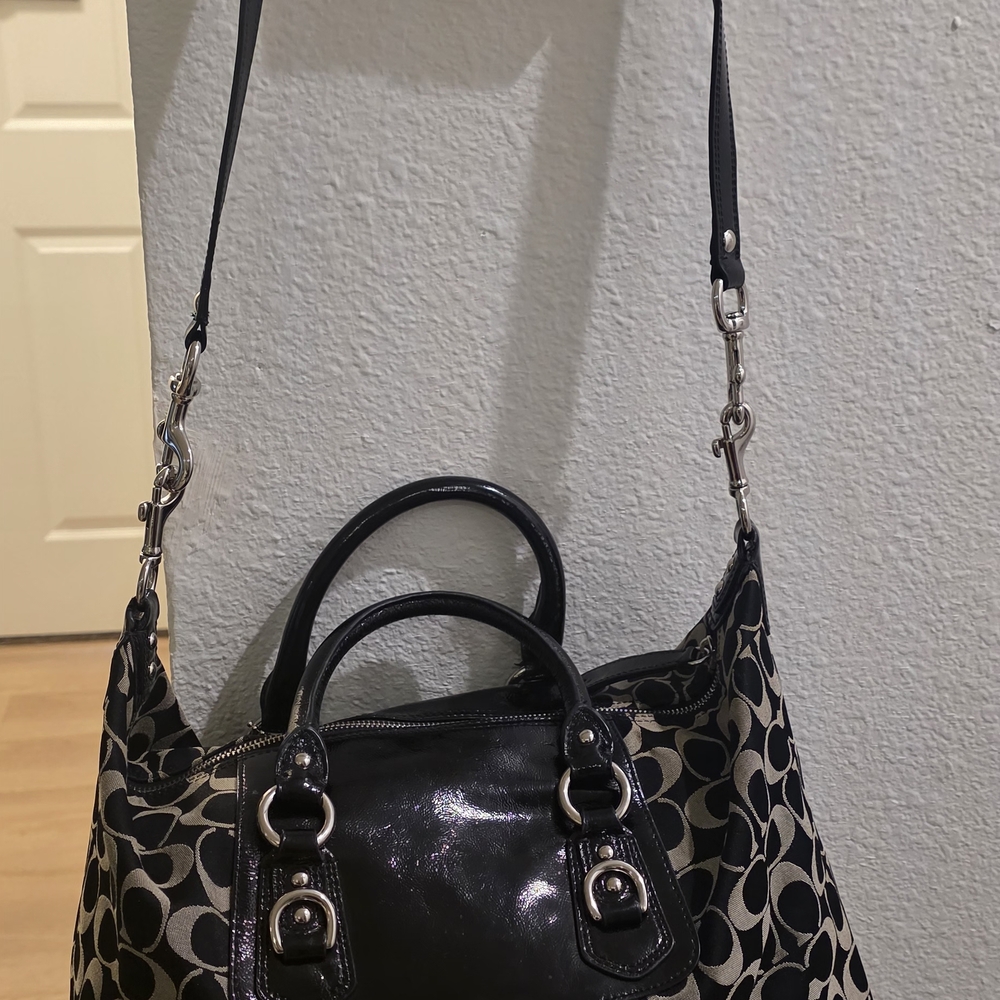 Stylish Black and Gray Handbag